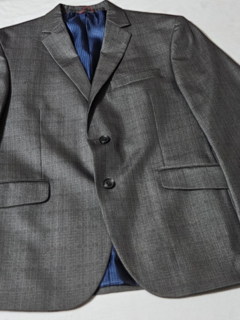 Billy London Men’s Gray Blazer 40S Two Button Sport Coat